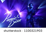 Small photo of NEW YORK-DEC 10: Brendon Urie of Panic! at the Disco performs onstage at Pandora's Holiday Show at Pier 36 on December 10, 2015 in New York City.
