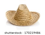 Straw Hat Isolated On A White...