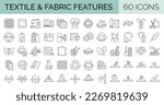set of 60 line icons related to ...
