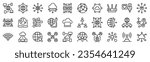 set of 30 outline icons related ...