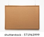 The cork-board on white background