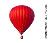 Hot Air Red Balloon Isolated On ...