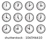 wall clock for every hours  to... | Shutterstock .eps vector #106546610