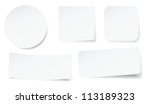 set of peeling stickers in... | Shutterstock .eps vector #113189323