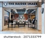 Small photo of Henderson, APR 24 2021 - Interior view of a The Raider Image in the Galleria At Sunset