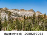 Small photo of The beautiful mountain view of Saddlebag Lake in Inyo National Forest