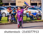 Small photo of Oklahoma, JUN 5 2022 - Sunny view of the OKC Pride parade