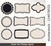 vector frame labels set... | Shutterstock .eps vector #114078523