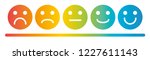 emoji colored scale flat icons... | Shutterstock .eps vector #1227611143
