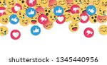 modern emoji design on white... | Shutterstock .eps vector #1345440956
