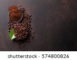 Coffee Beans And Ground Powder...