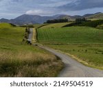 Small photo of Dirt road passing through hill, Longridge North, Southland, New Zealand