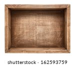 Empty Wooden Box Isolated On...