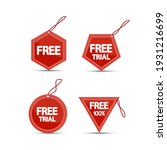 set of red free tags  buttons... | Shutterstock .eps vector #1931216699