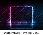 blue purple neon laser square... | Shutterstock .eps vector #1964017153