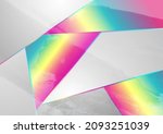 grunge grey and holographic... | Shutterstock .eps vector #2093251039