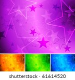 Set Of Bright Star Backgrounds  ...