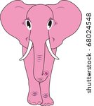 Pink Elephant  Isolated ...