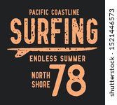 surf typography  tee shirt... | Shutterstock .eps vector #1521446573