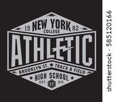athletic sport new york... | Shutterstock .eps vector #585120166