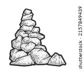 cairn pile stack of stones... | Shutterstock .eps vector #2157849439