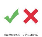 check mark icons  flat design  | Shutterstock .eps vector #214368196