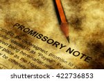 Small photo of Promissory note grunge concept