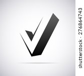 vector logo for letter v in... | Shutterstock .eps vector #276864743