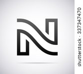 logo for letter n  | Shutterstock .eps vector #337347470
