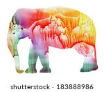 Watercolor elephant  elephant...