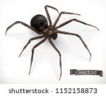 realistic spider. halloween 3d... | Shutterstock .eps vector #1152158873