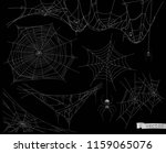 spider web  vector set of... | Shutterstock .eps vector #1159065076