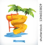 Water Slide 3d Vector Icon