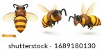 bee  bumblebee. 3d cartoon... | Shutterstock .eps vector #1689180130