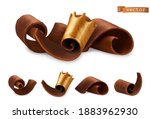 chocolate shavings with gold... | Shutterstock .eps vector #1883962930