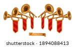 gold fanfare. 3d vector... | Shutterstock .eps vector #1894088413