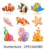 underwater world cartoon icon... | Shutterstock .eps vector #1951166380
