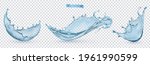 water splash with transparent.... | Shutterstock .eps vector #1961990599