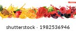 fruit and berries burst. splash ... | Shutterstock .eps vector #1982536946
