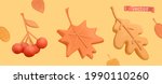 autumn icon set. red rowan ... | Shutterstock .eps vector #1990110260