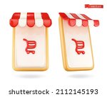 online shop  smartphone icon.... | Shutterstock .eps vector #2112145193