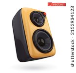 audio speaker 3d render vector... | Shutterstock .eps vector #2152934123