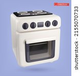 kitchen stove 3d render vector... | Shutterstock .eps vector #2155070733