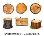 Wood  Vector Set Banners And...