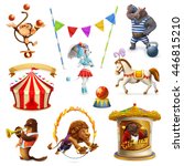 Circus  Funny Animals  Set Of...