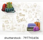 time to travel. journey and... | Shutterstock .eps vector #797741656