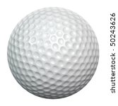 A White Golf Ball Isolated On...