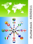 soccer poster with flag buttons ... | Shutterstock .eps vector #45050311