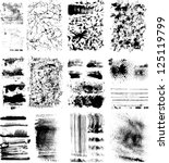 set of different grunge textures | Shutterstock .eps vector #125119799