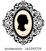 medallion with a portrait of a... | Shutterstock .eps vector #162293729